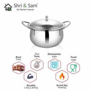 Handi สแตนเลสคลาสสิกพร้อมฝา SS เครื่องครัวพรีเมี่ยม - Product Image 2