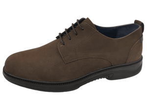 Chaussures habillées en daim marron pour hommes, à lacets, bout rond, semelle extérieure en caoutchouc amorti, pour le bureau et les occasions professionnelles, toutes saisons - Product Image 3