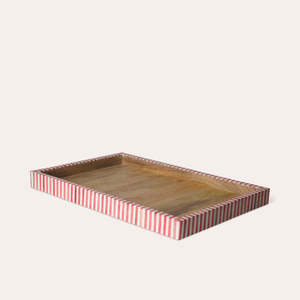 Plateau de rangement rectangulaire en bois, design vintage haut de gamme personnalisé, design moderne pour utilisation sur table, à un seul niveau, facile à nettoyer - Product Image 2