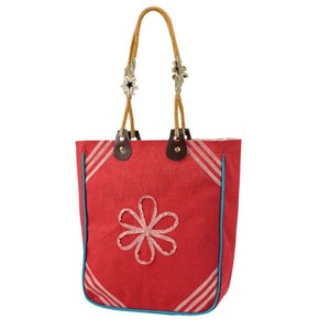 cane handle designer jute shopping bag - Product Image 3