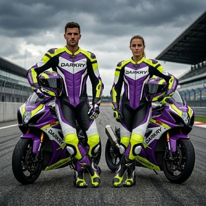 Combinaison en cuir personnalisée pour moto de course, équipement de protection moto OEM en gros, vêtements de pilotage pour la piste, combo gants et bottes - Product Image 5