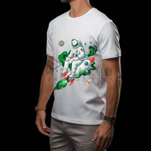 T-shirts vierges pour hommes 100 % coton, anti-plis, séchage rapide, respirants, coupe classique, tissu de haute qualité, style moderne, parfaits - Product Image 3