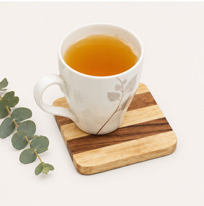 Handmade Striped Multi-Wood Coasters Set For Drinks Eco-Friendly Square Wooden Tea <b>Cup</b> <b>Mats</b> For Home And Office Decor <b>Mats</b> & Pad - Product Image 6