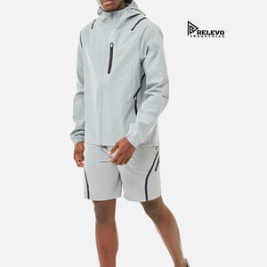 High Quality Custom Men's Summer Windbreaker Shorts <b>Set</b> Nylon - Product Image 3