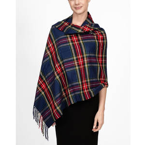 Manta Escocesa Tradicional de Tartán Rojo Marino Stewart para Traje de Kilt de las Tierras Altas OEM ODM - Product Image 6