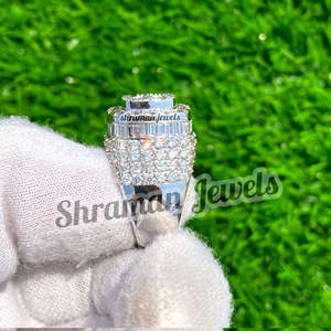 Anillo de Lujo para Hombre con Moissanita, Totalmente Cubierto de Piedras, Corte Brillante Personalizado, Chapado en Oro Rosa sobre Plata 925, Estilo Hip Hop, Regalo de Aniversario, Compromiso o Boda - Product Image 5