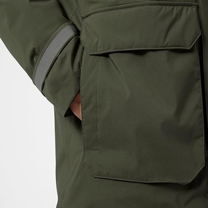 Chaqueta Parka con Capucha para Hombre STITCH LAB, Color Sólido, Poliéster Grueso, Impermeable, Ropa Exterior Informal, Largo Regular, Corte Recto, Invierno - Product Image 5