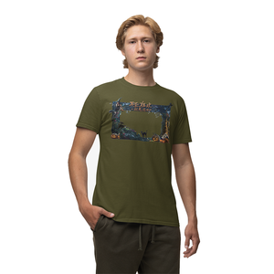 T-shirt en coton imprimé surdimensionné pour homme, streetwear personnalisé, tee-shirt décontracté - Product Image 3