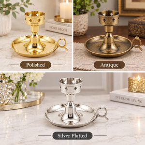 Candelabro de Latón Hecho a Mano con Diseño de Estrella, Portavelas Decorativo para Centro de Mesa, Decoración del Hogar - Product Image 4