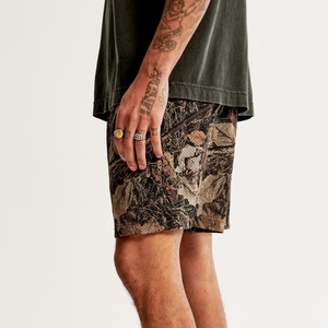 Mens Workout Athletic Cargo Shorts Front Logo Spandex/Polyester Canvas Fabric Quick Dry Mid Waist Drawstring Closure Formal - Product Image 3