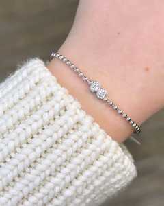 Toi Et Moi Diamond Ball Beaded <b>Bracelets</b> Custom 10K 14K <b>Solid</b> Gold Lab Round CVD Emerald Cut Minimalist Luxury Women's Jewelry - Product Image 4