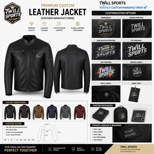 Chaqueta de Cuero para Motociclista Personalizada para Hombre, Chaqueta de Piel de Oveja Genuina, Chaqueta de Motociclista Estilo Café Racer OEM ODM - Product Image 3