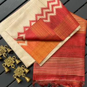 Sari de Seda Tusshar de Diseño Exclusivo de Boutique India, Sari de Primera Calidad, Último Modelo, para Fiestas Étnicas, el Más Vendido - Product Image 1