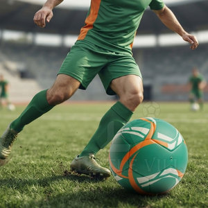 Ballon de football thermocollé le plus vendu, robuste, durable, léger, confortable, personnalisable, pour entraînement professionnel en extérieur - Product Image 5