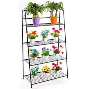 Modern 4 Tier Metal Plant Stand Indoor Outdoor Multi-Layer Flower <b>Pot</b> <b>Holder</b> Heavy Duty Proof Iron Rack For Balcony Living Room - Product Image 5