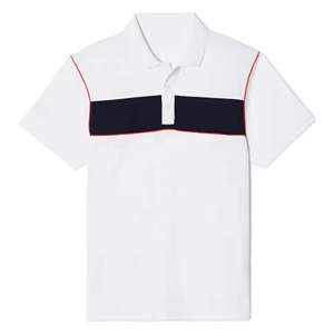 Polos de hombre de algodón 100% al por mayor, camisas de moda de manga corta ajustadas de buena calidad, logotipo personalizado, patrón sólido, lona - Product Image 6