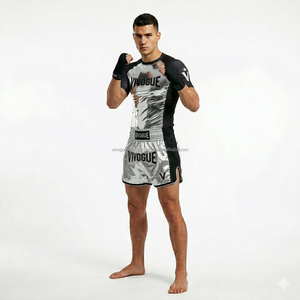 Conjuntos de Rash Guard y Shorts de Muay Thai Personalizados al por Mayor, Shorts de Boxeo por Sublimación, Pantalones Cortos de Kickboxing, Rash Guard MMA, Fabricante ODM - Product Image 3