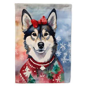 Multicolor Alaskan Klee Kai Christmas <b>Garden</b> <b>Flag</b> Mailbox Decorative Yard Banner for Patio Artwork <b>Garden</b> Size for Flower Beds - Product Image 1