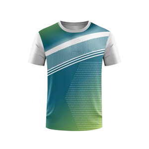 T-shirts de sport surdimensionnés pour hommes, respirants, pour la course à pied et l'entraînement de tennis, 100 % polyester, logo frontal, séchage rapide, col rond, manches courtes - Product Image 5