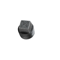 Bouchon de tuyau carré en gros d'usine, raccord de tuyauterie fileté mâle 1/8 1/4 NPT BSPP BSPT lisse