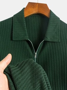Polo Casual de Alta Calidad para Hombre, para Verano, Tejido Sedoso Transpirable con Estilo y Cierre - Product Image 4
