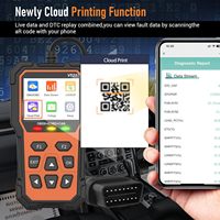 Lector de Códigos de Error V521, Escáner OBD2 para Auto, Lector de Códigos de Motor, Herramienta de Diagnóstico CAN, Herramienta de Escaneo Universal con Impresión de Datos OBDII
