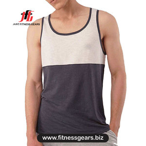 Just Fitness Gears Débardeur bleu dégradé à col rond pour homme, haut sans manches sportif en tricot à séchage rapide - Product Image 6
