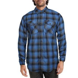 Chemise en flanelle à carreaux pour homme Outerknown, manches longues, décontractée, boutonnée, bleu jaune, pour l'automne - Product Image 6
