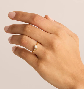 Anillo de Compromiso Minimalista con Símbolo de Corazón y 2 Piedras para Mujer, Circonita Cúbica, Corte Pera, Plata de Ley 925, Engaste Biselado - Product Image 3