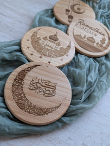 Handmade Modern Wooden <b>Coasters</b> <b>Set</b> Coffee Table Decorative Artwork Drink Mat & Pads for Tabletop Decoration - Product Image 6