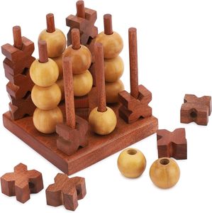 Jeu de puzzle en bois artisanal, casse-tête éducatif, jeu de puzzle d'intelligence avec billes en bois - Product Image 4