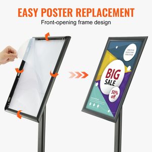 Porta Cartelli su Piedistallo Resistente 11 X 17 Pollici, Supporto per Poster Regolabile Verticale e Orizzontale, Trattamento Superficiale Lucido per Formato A4 - Product Image 6