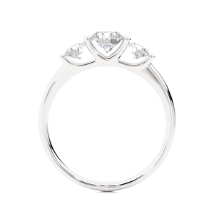 แหวนเพชรแล็บโกรว์ 18K ทองคำ 0.88 กะรัต ทรงกลม สไตล์คลาสสิก แหวนหมั้นประดับเพชรด้านข้าง ขายส่งเครื่องประดับส่งออก - Product Image 4