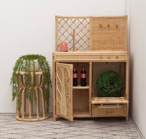 ชุดของเล่นครัวไม้หวายธรรมชาติขนาดใหญ่สำหรับเด็กเล่น - Product Image 6