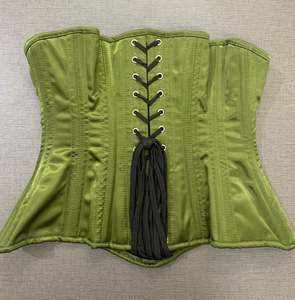 Corsé Moldeador Sin Costuras Transpirable Verde al por Mayor de Fábrica con Doble Varillaje de Acero para Vestido de Novia, Control Medio, Satén - Product Image 2