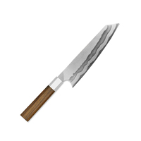 Couteau de Chef UM STEEL en Acier Damas Fait Main, Lame en Acier Inoxydable 440C, Étui en Cuir, Finition Polie Haute Brillance, Manche Ajustable