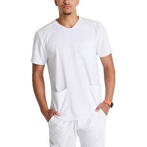 Hot Sale 2026 High Quality Nurse Scrub <b>Sets</b> for Men Anti-Wrinkle Poplin Fabric Medical Uniform Top with Drawstring Pants - Product Image 1