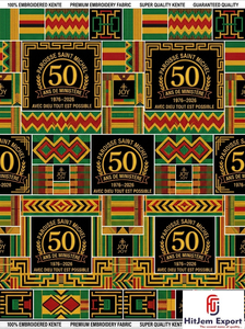Fabricante de Tela de Cera Kente Personalizada para Iglesias, Uniformes Africanos para Aniversarios Religiosos, Proveedor y Exportador OEM ODM - Product Image 2
