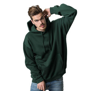 เสื้อฮู้ดดี้โอเวอร์ไซส์ลำลองสำหรับผู้ชาย ผ้าฝ้าย 100% แบบพื้นฐาน พร้อมเสื้อสเวตเชิ้ตปักลาย ย้อมสีเรียบๆ สำหรับฤดูหนาว - Product Image 6