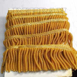 Direct usine BEHRAM INTERNATIONAL Rouleaux de franges en or métallisé à bas MOQ pour bordures, pompons, vêtements et vêtements liturgiques - Product Image 5