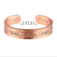 Gelang Tembaga Anyaman Kerajinan Tangan Logam yang Dapat Disesuaikan, Terapi Magnet untuk Meredakan Nyeri dan Meningkatkan Sirkulasi Darah