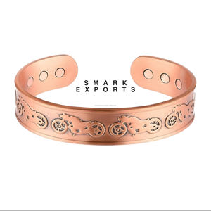 Pulsera ajustable de cobre trenzado hecha a mano, terapia magnética para aliviar el dolor, aumentar la circulación y la fuerza - Product Image 5