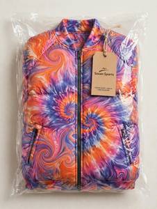 Blouson Bomber Tie-Dye pour Homme, Doublure en Fausse Fourrure, Hiver, Fermeture Éclair, Col Montant, 260g, Manteau Streetwear - Product Image 6