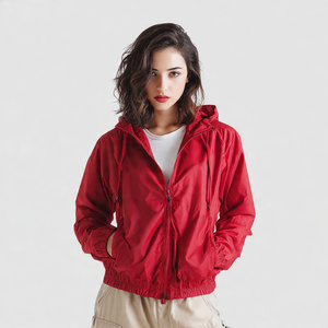 Chaqueta Cortavientos Impermeable con Capucha y Cremallera OEM para Mujer, Chaqueta Cortavientos para Senderismo al Aire Libre, Chaqueta Impermeable para Camping - Product Image 3