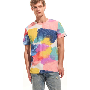 Top Selling Organic Cotton Plain T <b>Shirt</b> Men 220GSM Recycled Poly Blend Wholesale Blank Tee - Product Image 5
