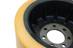 Nieuwe OEM-onderdelen Linde heftruck onderdelen 343x135-80 mm 7 gaten Linde onderdeel 9815054219 Duurzaam massief polyurethaan aandrijf- en tractiewiel - Product Image 4