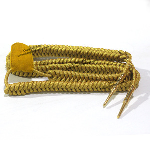 High Quality Formal Gold Aiguillette Customized Metal Tips Ceremonial Dress Cord Four Seasons Polyester SUPER BADGES COMPANY - Product Image 6