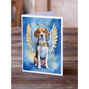 Whimsical A7 Tamaño 5x7 Beagle My Angel Tarjetas de notas en blanco Paquete de 8 con sobres para saludos - Product Image 2