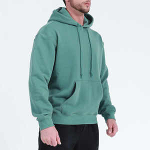 Customized 100% Cotton High Quality French Terry Drawstring Men's <b>Oversized</b> <b>Hoodie</b> - Product Image 5