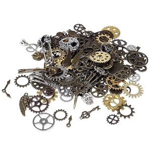 300 grammes de pendentifs engrenages steampunk en métal antique de couleurs assorties pour la fabrication de bijoux et d'accessoires - Product Image 3